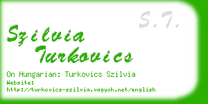 szilvia turkovics business card